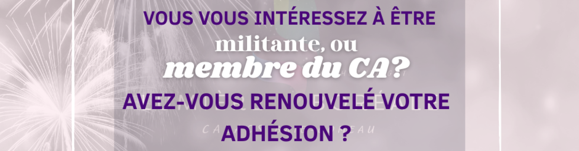 Invitation à l’adhésion et au renouvellement